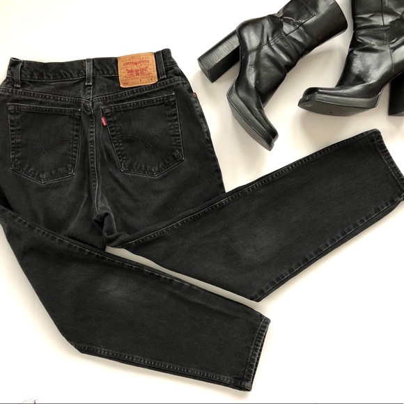 Levi's Denim - Vintage Levi’s 550 black high waist jeans